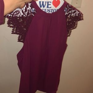 Burgundy blouse